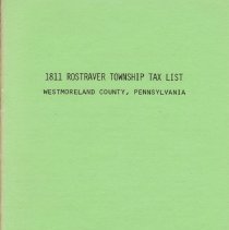 1811 Rostraver Township Tax List, Westmoreland Co., Pa.
