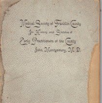 Medical Society of Franklin County : history & sketches of practitioners