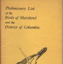 A Preliminary List of the Birds of Maryland and D.C.