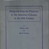 Emigrants From the Palatinate to the American Colonies in the 18th Century
