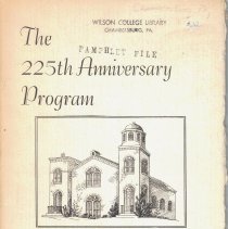 225th Anniversary Program; The Presbyterian Church of Falling Spring, 1959