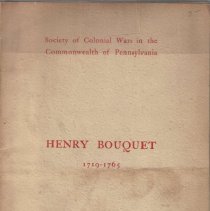 Memoir of Henry Bouquet, 1719-1765