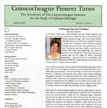 Conococheague Pioneer Times January 2019 Volume 25, # 1