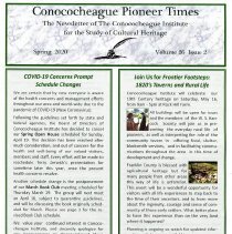 Conococheague Pioneer Times, Spring 2020, V. 26, # 2, pg 1