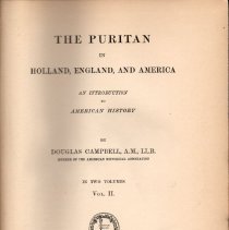Puritan in Holland, England, and America