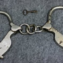 Handcuffs or hand irons
