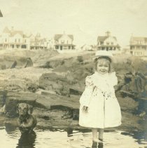 Child wading at the beach