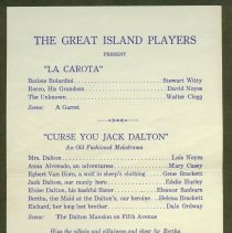 Playbill, Great Island Players