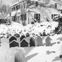 Snowy cemetery