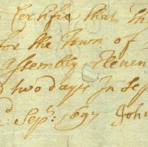 Town Records, 1696-1698