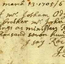 Town Records, 1705