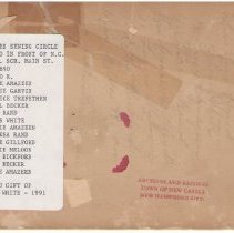 reverse of sewing circle photo