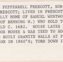 reverse of Wm. Pepperrell Prescott photo