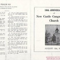 program 100th anniv. NC Church 1928