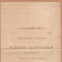 Bi-centennial Celebration New Castle, New Hampshire 1693-1893