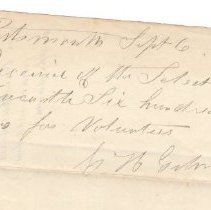 Town Records, 1864-1865
Fourth Call.  The receipts of Volunteers with the 