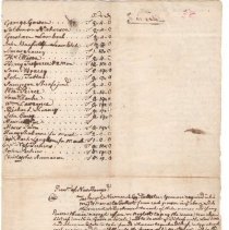 Town Records, 1758
Town tax list