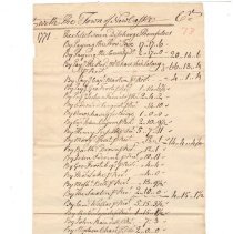 Town Records, 1771
Selectmen's Account