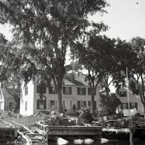 View from the river of the town landing at Steamboat Lane