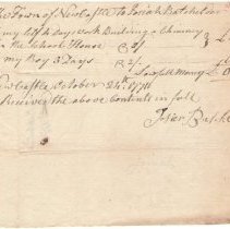 Town Records, 1771
Bill from Josiah Batchelder for work on school house