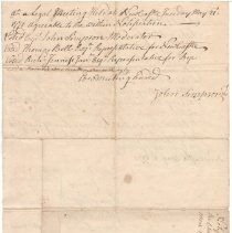 Town Records, 1771
Meeting held to choose assemblymen/representatives to t
