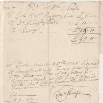 Town Records, 1725
Accounts of William Sheafe paid by the town