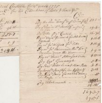 Town Records, 1725
Richard Neal, Constable's accounts for the collection of rates & taxes
