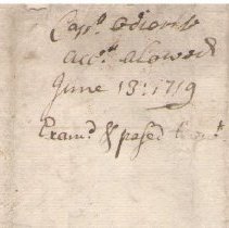 Town Records, 1715-1719
Capt. Odiorne's account with the town of New Castl