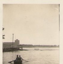 Boys in rowboat, River Road