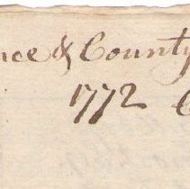 Town Records, 1772
Province & County & Town Tax
