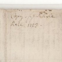 Town Records, 1723
School Rate for the Great Island side