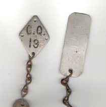 Keys from the boat shop at Amazeen's Boatyard