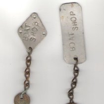 Keys from the boat shop at Amazeen's Boatyard