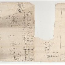 Page with columns of numbers and a few names