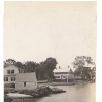 View of Becker House on Becker Lane from the Horner House back lawn.