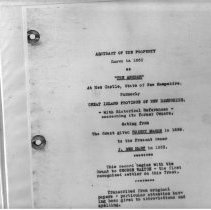 Abstract of the property known in 1660 as "The Anchor" at New Castle, New Hampshire /