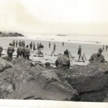Fort Stark soldiers on beach (Wallis Sands?)