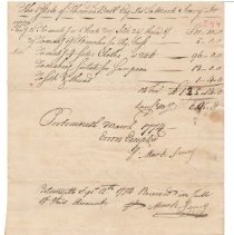 Town Records, 1773-1774
Estate of Thomas Bell Esq. Dec'd to Mark Seavy