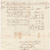 Town Records, 1774
Selectmen's Accounts