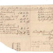 Town Records, 1774
Stephen Chase Jr.'s accounts with town of New Castle