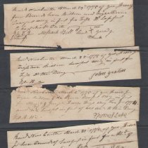 Town Records, 1775
Receipt for payments made-possibly military duty