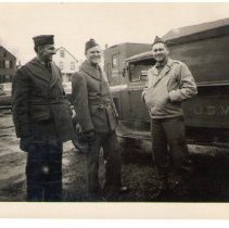 Soldiers at Portsmouth Railroad Station, 1944