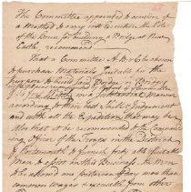 Town Records, 1776
Bridge building committee report, labor to be provided by troops in the Portsmouth District