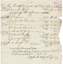 Town Records, 1774-1776
Town of New Castle's account with Meshach Bell