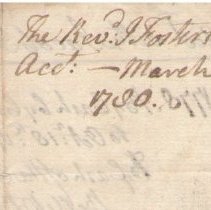 Town Records, 1778 - 1780
Town of New Castle's accounts with Rev. Jacob Fo
