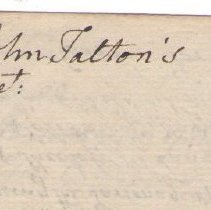 Town Records:  John Talton's Account /