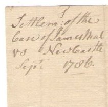 Town Records:  Settlement of the Case of James Neal vs. New Castle, Sept.17