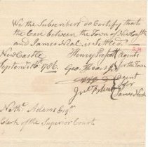 Town Records:  Settlement of the Case of James Neal vs. New Castle, Sept.1786 /