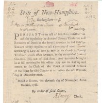 Town Records:  To the Selectmen of New Castle on Public Service /