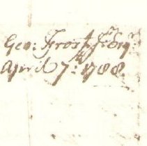 Town Records:  Letter from George Frost to the inhabitants of the Town of N